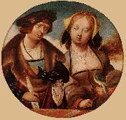 ENGELBRECHTSZ., Cornelis St Cecilia and her Fiance sdf oil on canvas